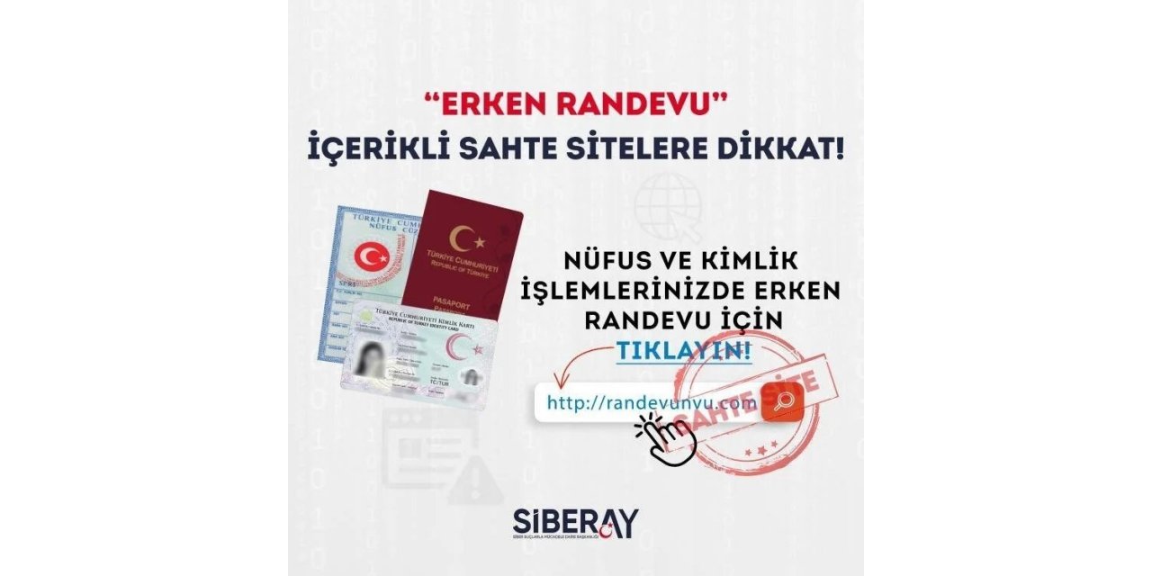 SİBERAY "sahte sitelere" karşı uyardı: Bu tür linklere tıklamayın