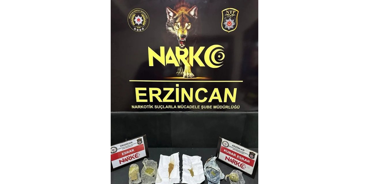 Erzincan’da uyuşturucu operasyonu: 4 gözaltı