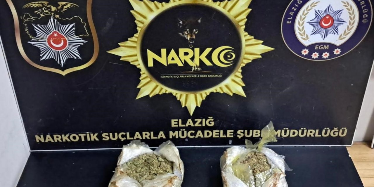 Elazığ’da 1 kilo 292 gram uyuşturucu ele geçirildi: 1 tutuklama