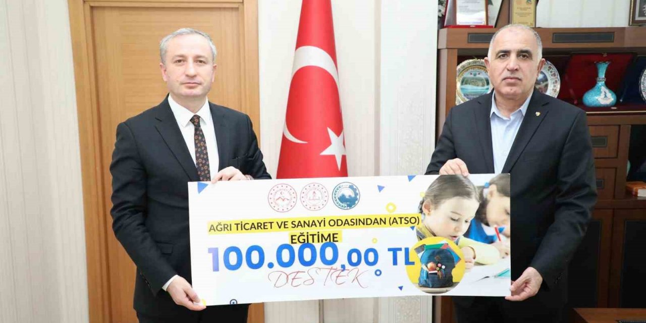 Ağrı’da ATSO’dan eğitime 100 bin liralık destek