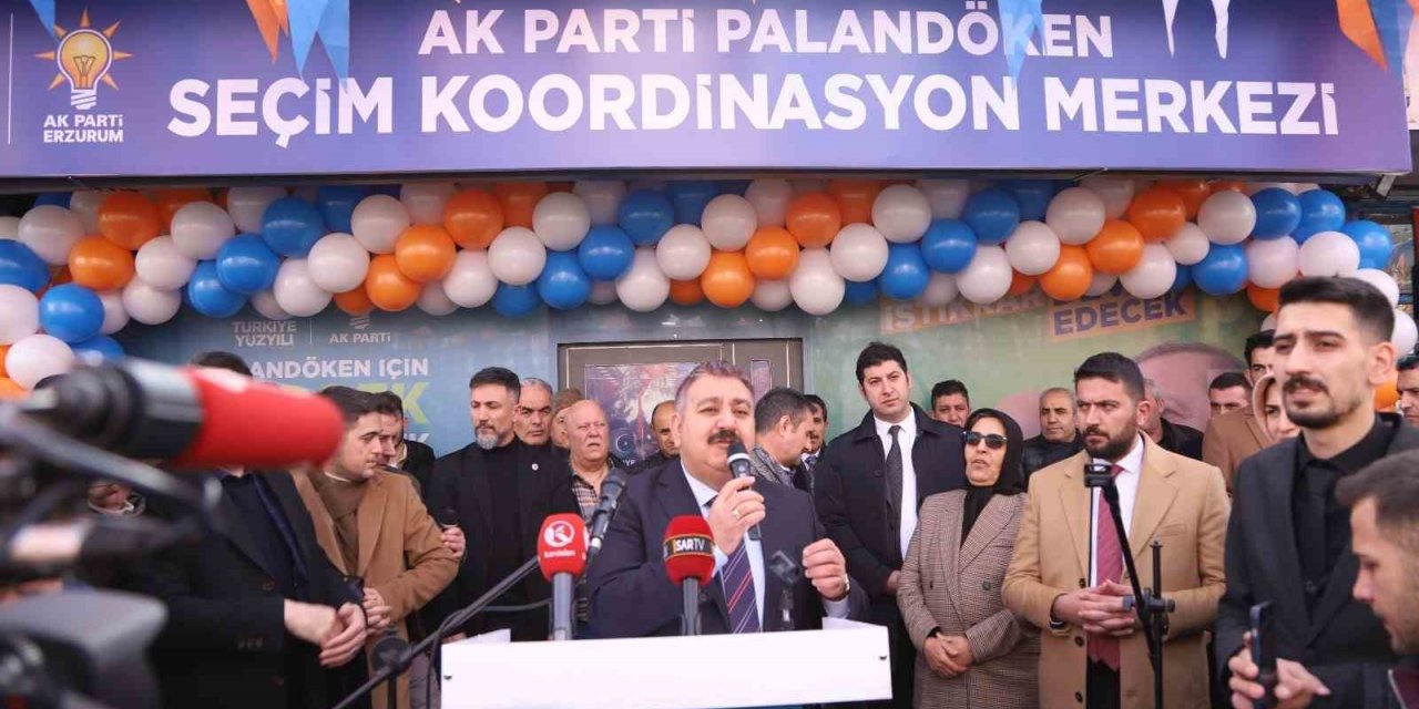 Palandöken’de miting gibi SKM açılışı