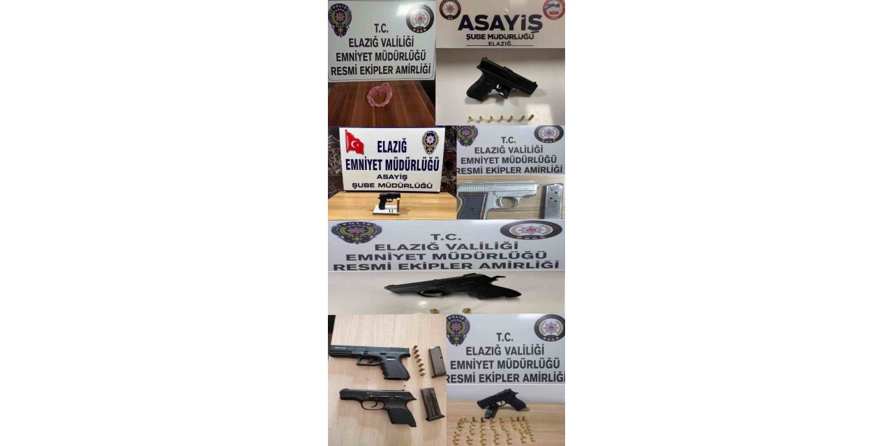 Elazığ’da 7 adet ruhsatsız tabanca ele geçirildi