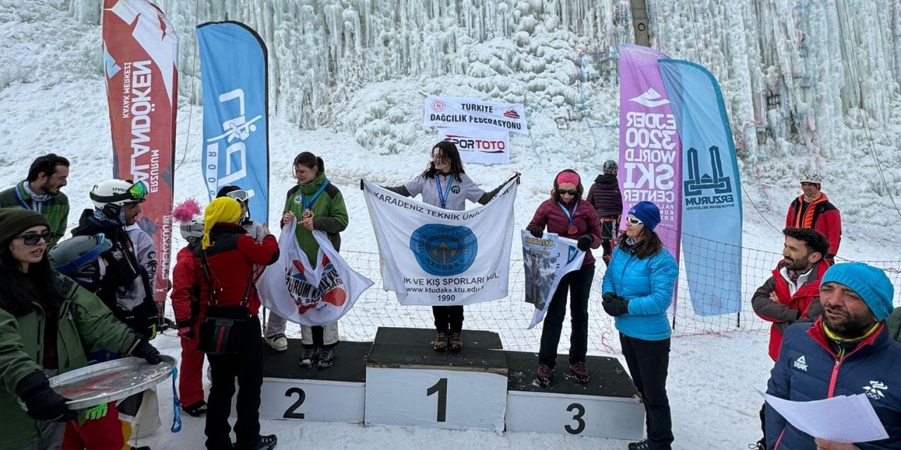 Buz tırmanışında şampiyonlar belli oldu
