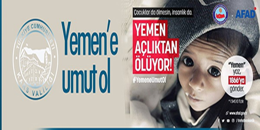 Kars Valiliğinden “Yemen’e umut ol” çağrısı