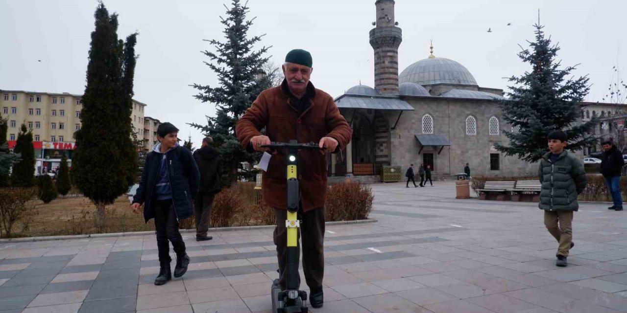 Erzurum’da scooterlar yollara çıktı, ihtiyarlar scooterı sevdi