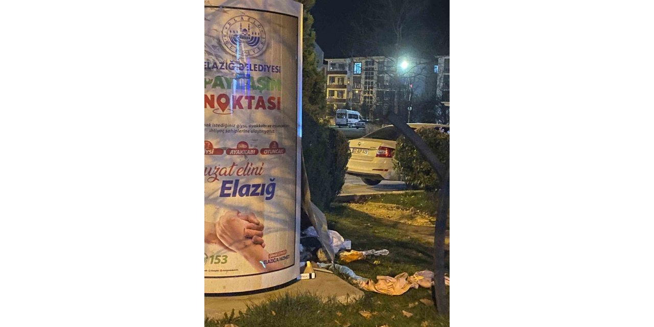 ’Giysi kumbarası’ talan edildi