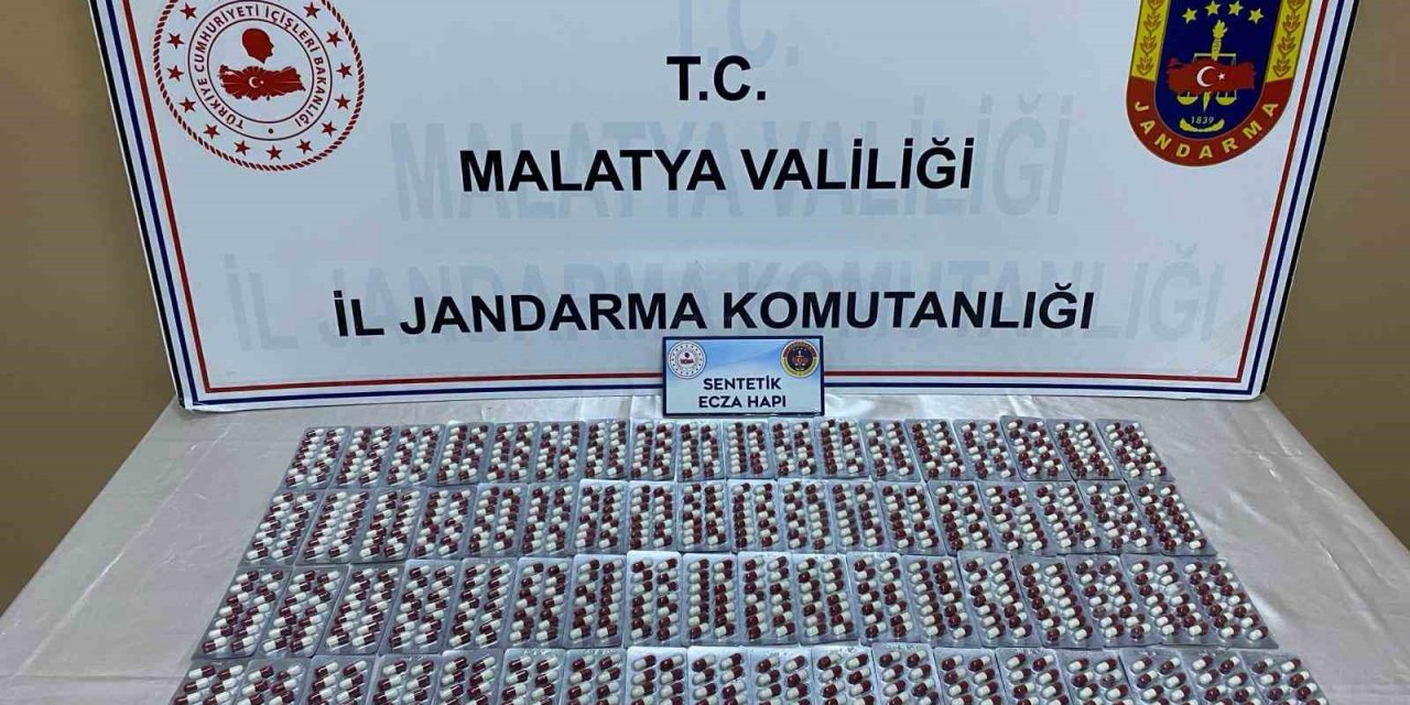 Malatya’da binden fazla sentetik hap ele geçirildi