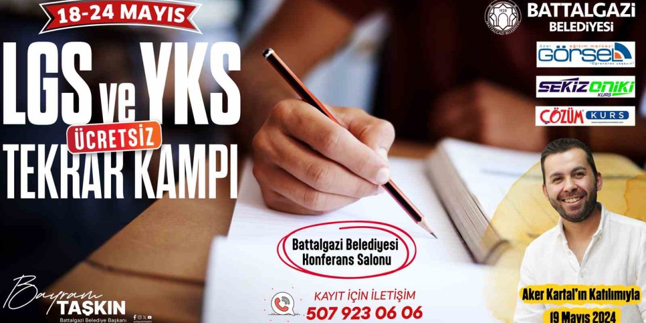 Battalgazi’de gençlere ücretsiz LGS ve YKS kampı