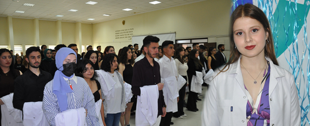 KAÜ’de veterinerlik öğrencileri beyaz önlük giydi