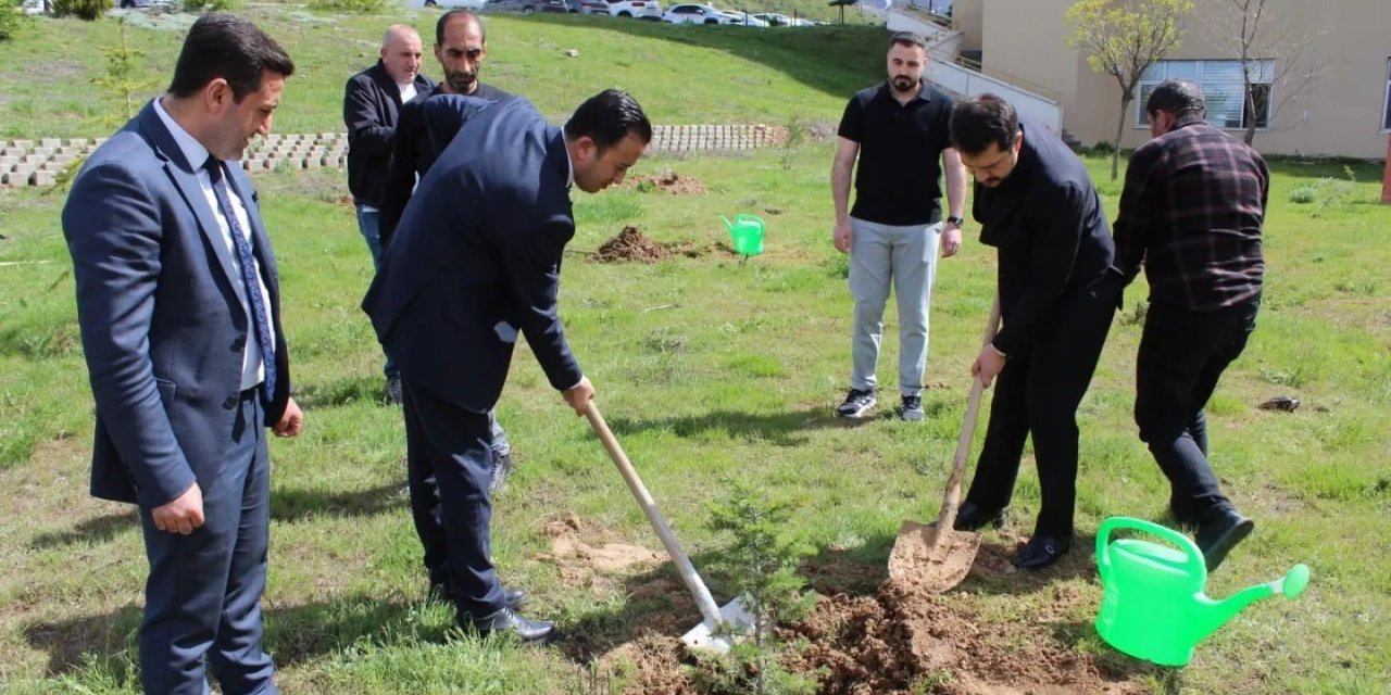 Tatvan Devlet Hastanesi bahçesinde fidan dikme etkinliği