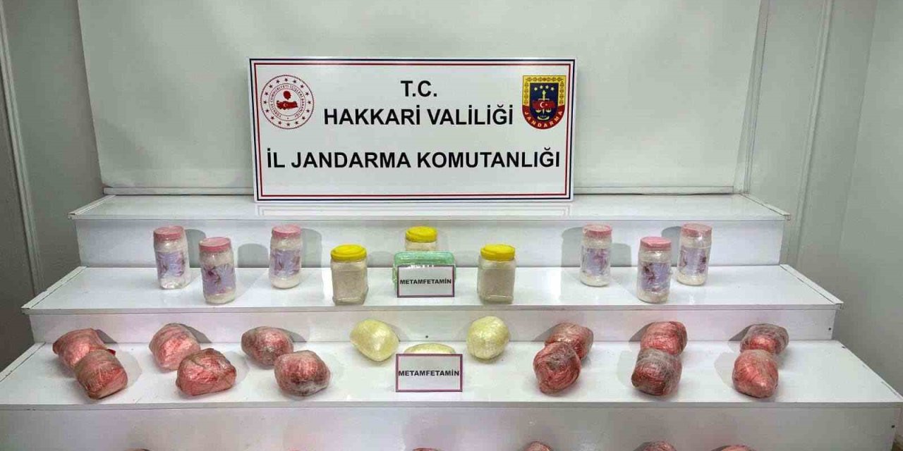 Hakkari’de 34 kilo 638 gram metamfetamin ele geçirildi