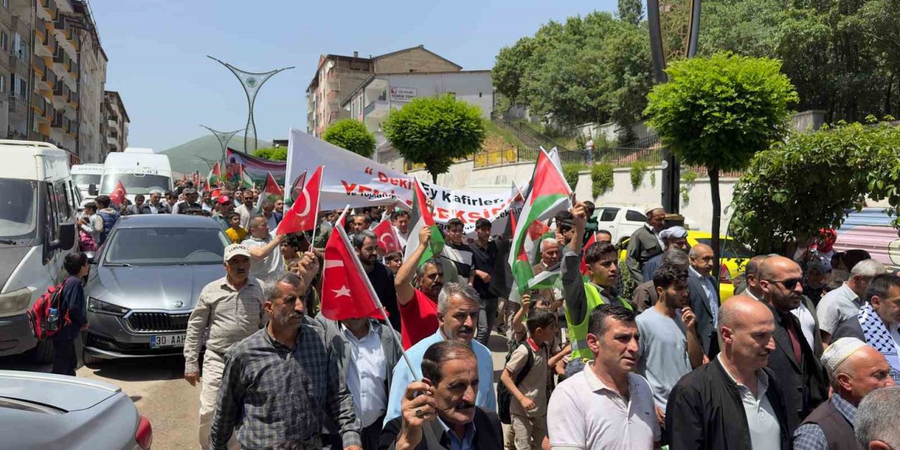 Şemdinli’de İsrail’in soykırımı kınandı