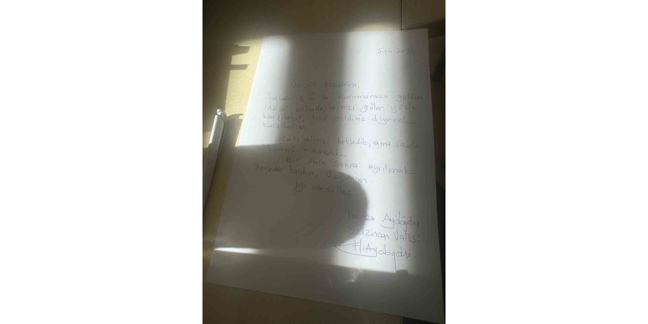 Validen mesaiye geç giden kurum müdürüne ders niteliğinde mektup