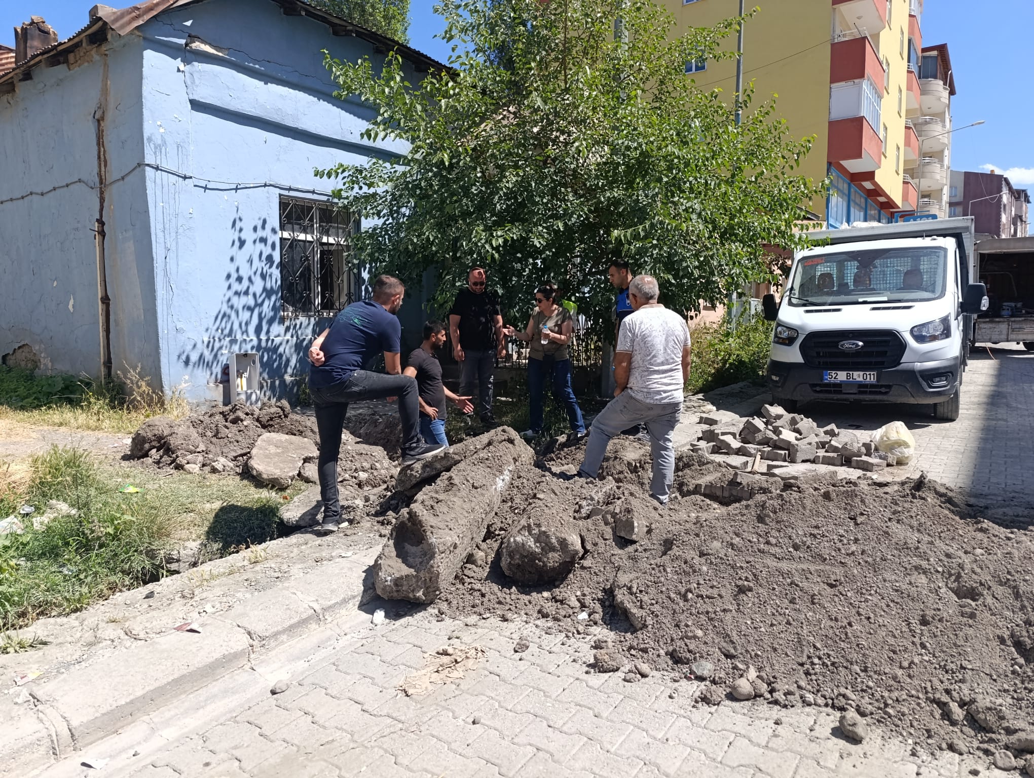 Kağızman'da yarım kalan doğal gaz çalışmaları tekrar başladı