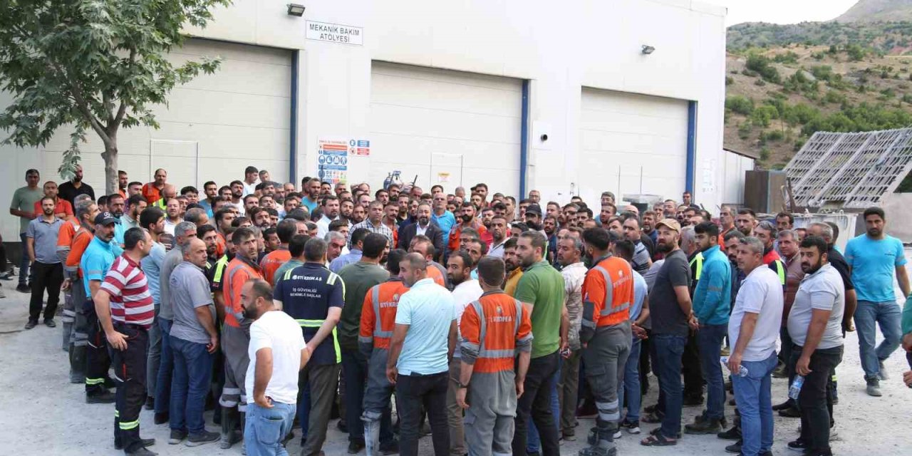 Elazığ’da Eti Krom işçilerinin eylemi devam ediyor