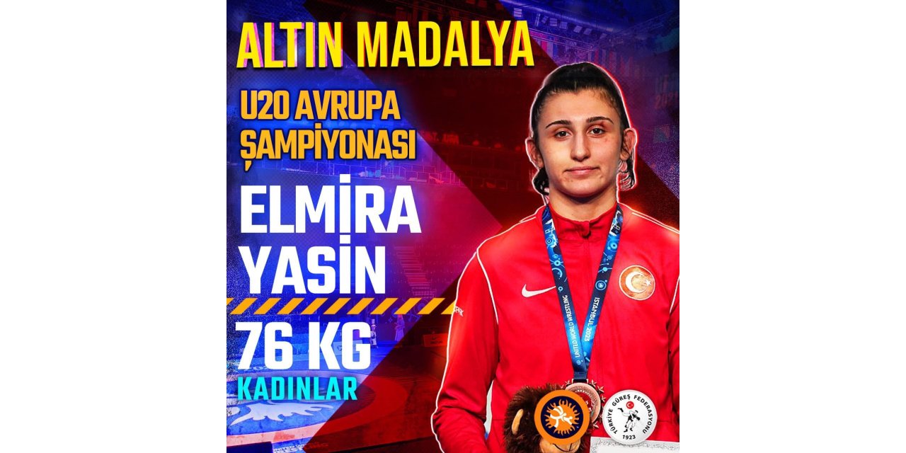 Erzincanlı milli sporcu Elmira Yasin’den altın madalya