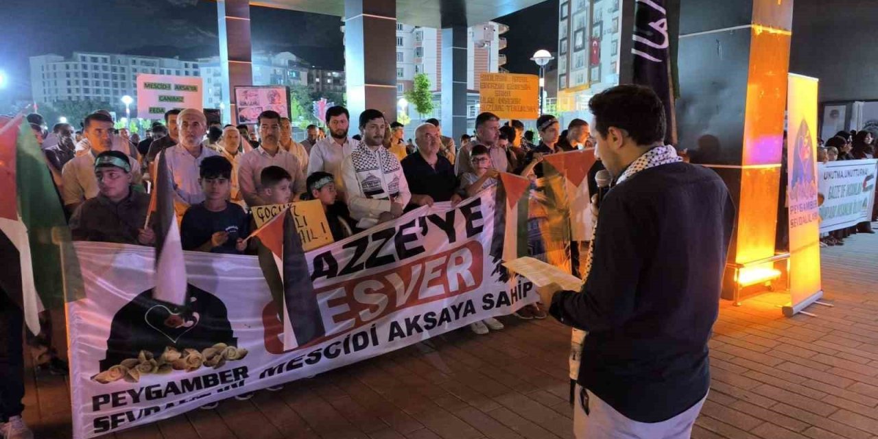 Muş’ta İsrail’in saldırıları protesto edildi