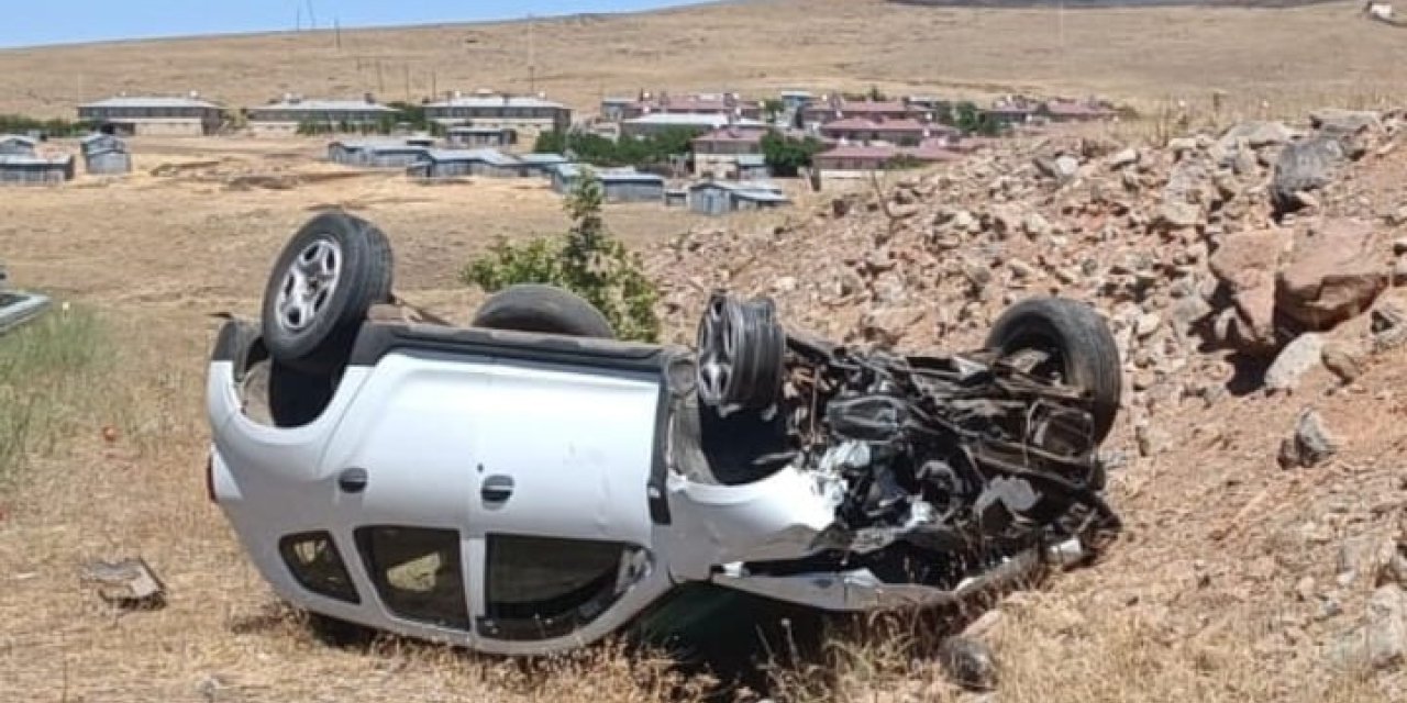 Elazığ’da otomobil takla attı: 1 yaralı