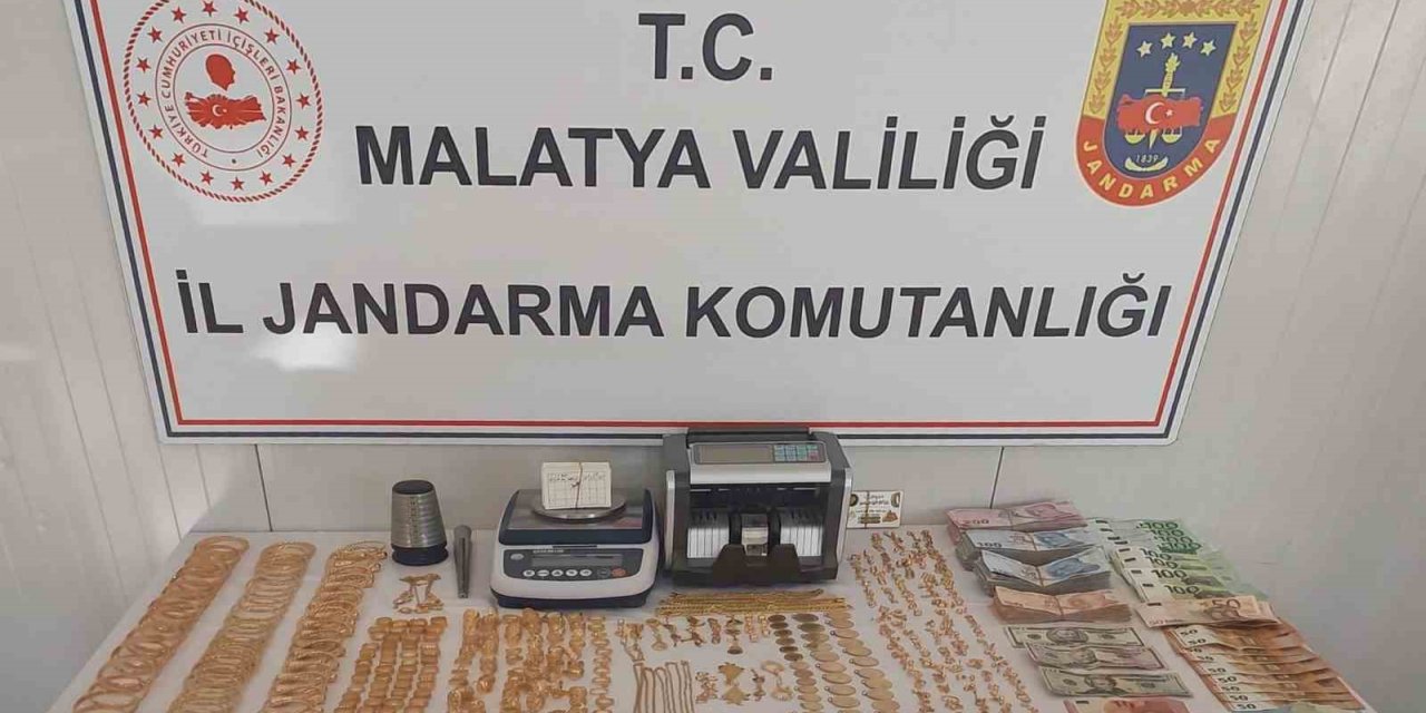 Jandarmadan Malatya’da 6 milyonluk kaçak altın operasyonu