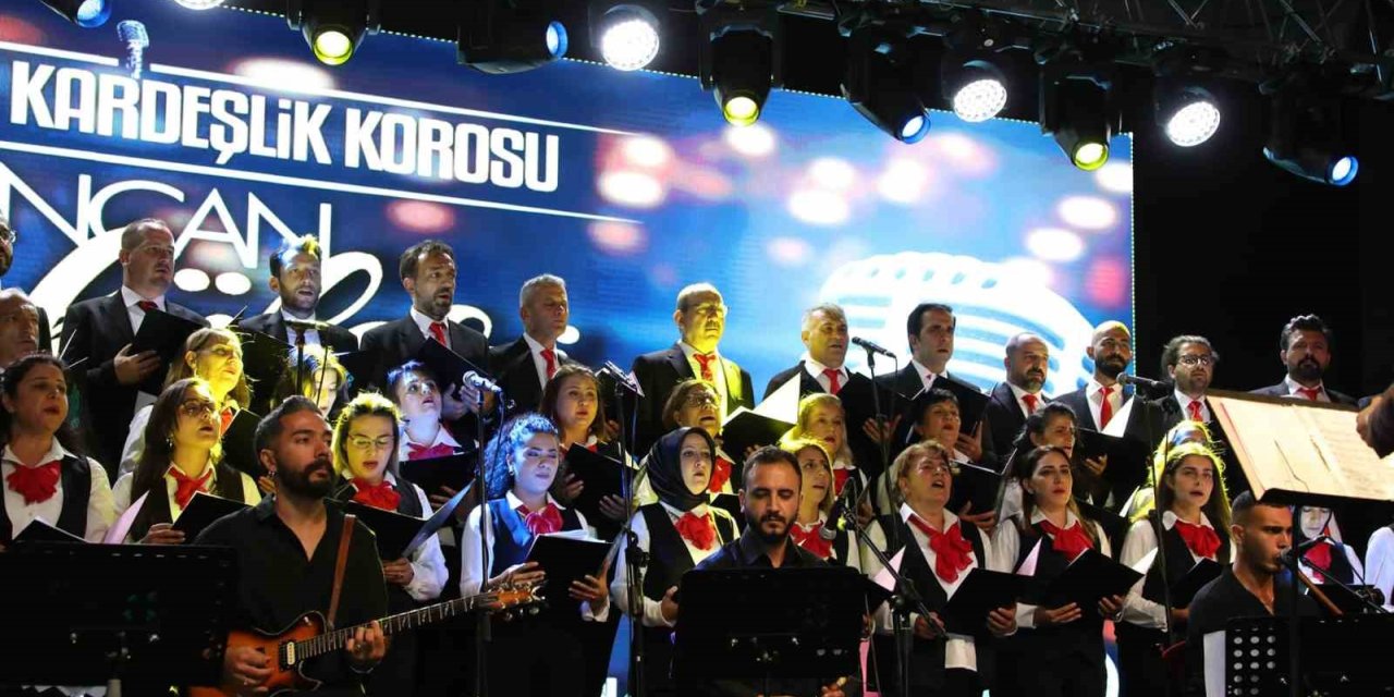 Erzincan’da farklı meslek gruplarından insanların bir araya geldiği “Kardeşlik Korosu” konser verdi