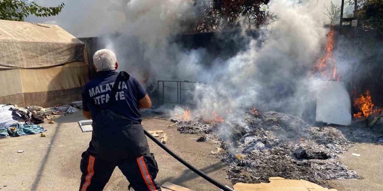 Malatya’da işyeri yangını