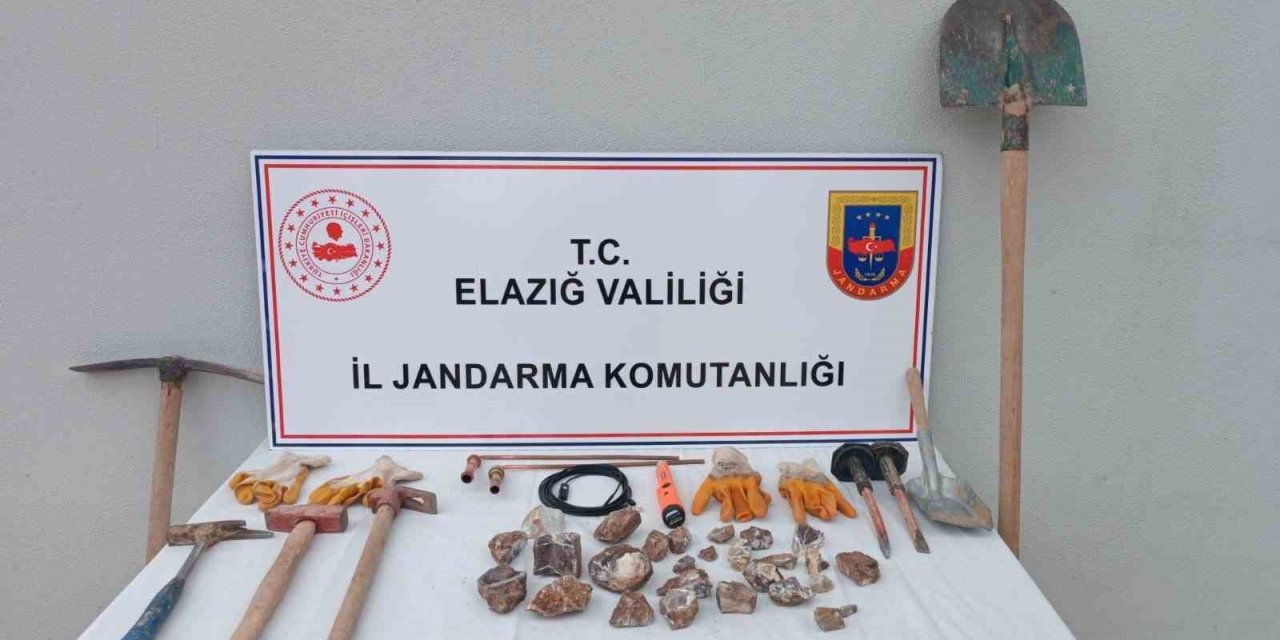 Elazığ’da kaçak kazı yapan şüpheli yakalandı