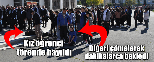 Kars'ta kız öğrenci törende bayıldı