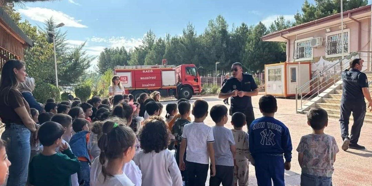 Elazığ  itfaiyesinden öğrencilere  eğitim