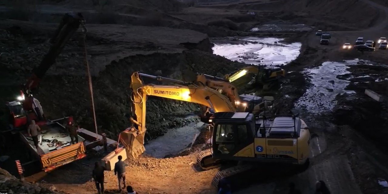 Narman Yanıktaş regülatör sulama inşaatı hızla devam ediyor