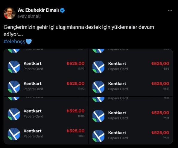 Elmalı’dan öğrencilere ulaşım desteği