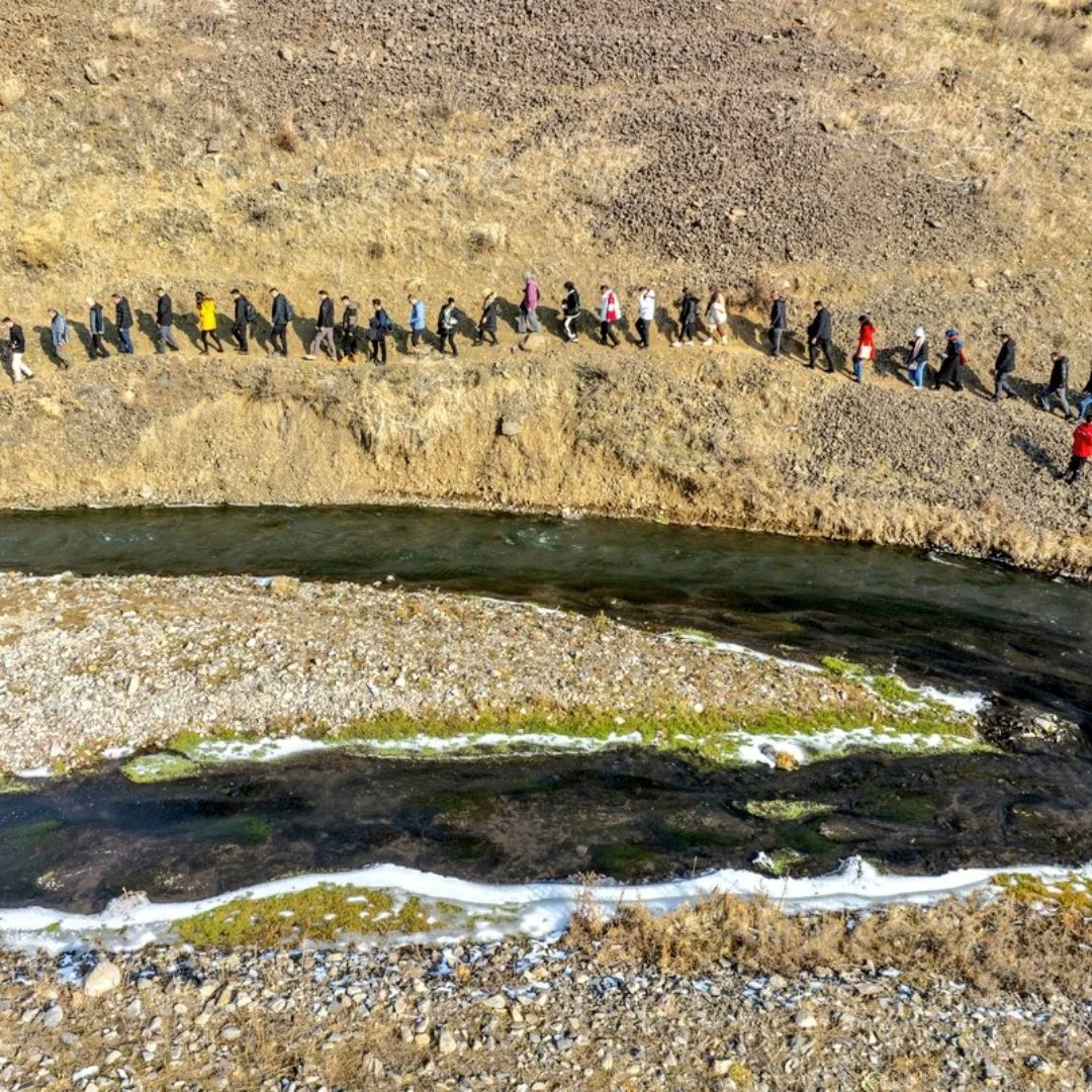 Kars Kültür Yolu Doğa Yürüyüşü kapsamında yürüyüş düzenlendi