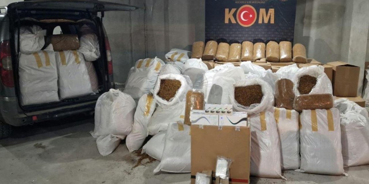 Erzincan’da 2 ton 550 kg kaçak tütün ele geçirildi