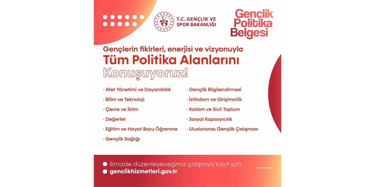 Elazığ’da ‘Gençlik Politika Belgesi Vizyon Çalıştayı’ gerçekleşecek