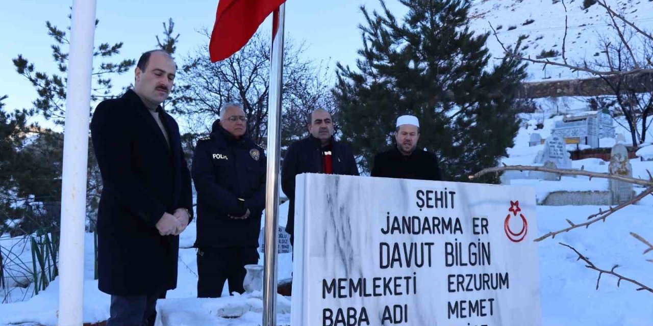 Şehit Davut Bilgin’in mezarını ziyaret ettiler