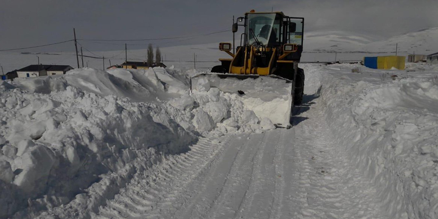 Kars'ta yoğun kar yağışı