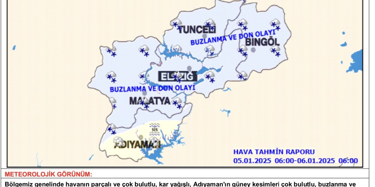 Meteorolojiden buzlanma ve çığ uyarısı