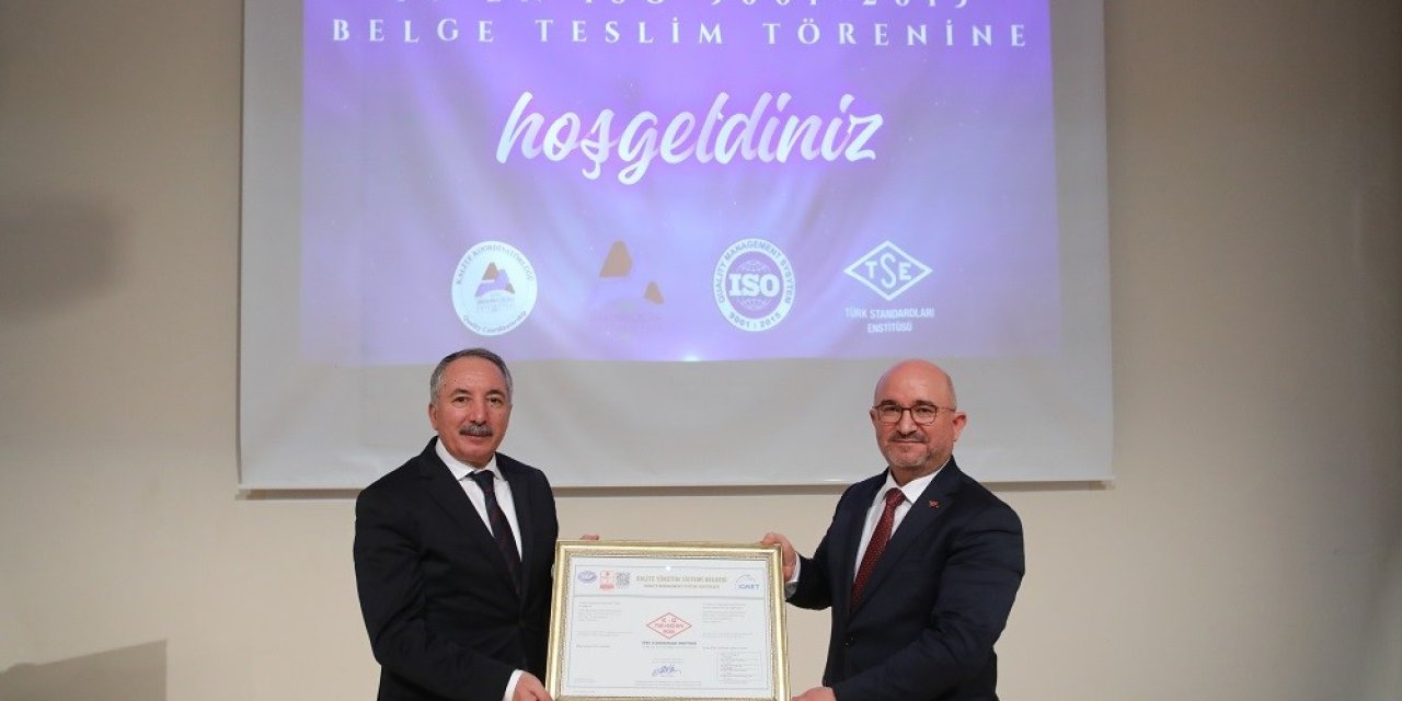 AİÇÜ’ye TSE tarafından “TS EN ISO 90012015 belgesi” verildi