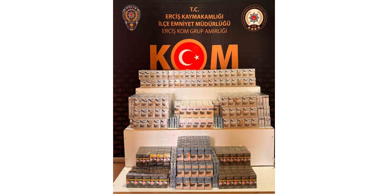 Erciş’te bin 700 paket gümrük kaçağı sigara ele geçirildi
