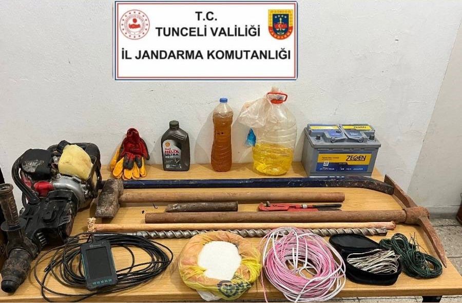 Tunceli’de, amonyum-potasyum nitratla kazı yapan 5 kişi yakalandı