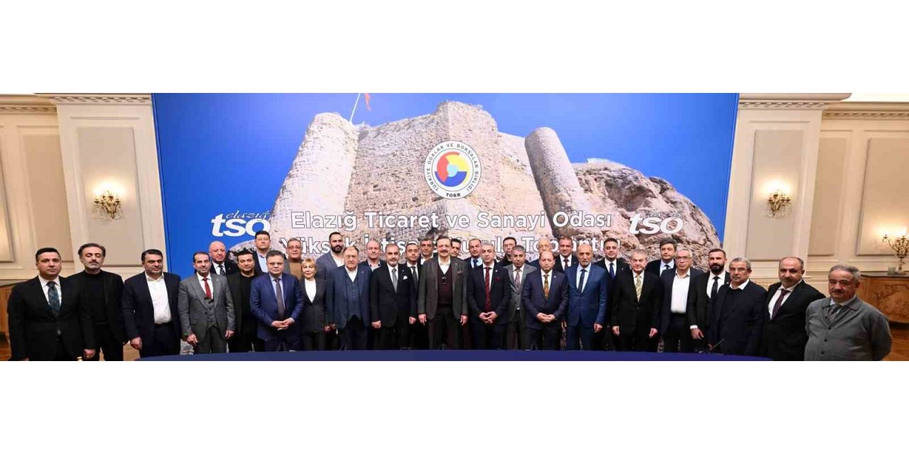 TOBB Başkanı Hisarcıklıoğlu Elazığ TSO Başkanı Alan ve YİK üyelerini ağırladı