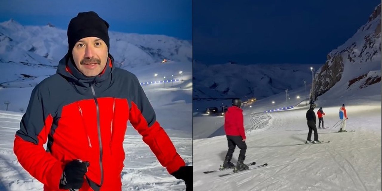 Hakkari’de kayak merkezi ışıklandırıldı: Gece kayak keyfi başladı