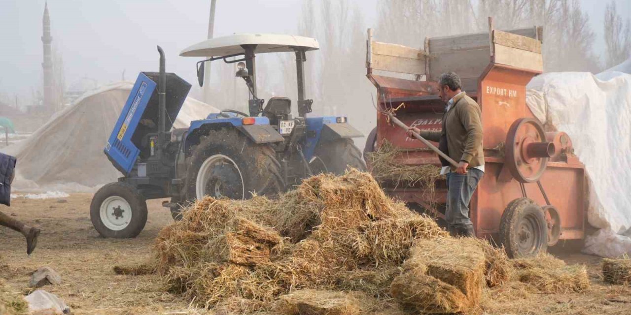 Muş’ta kış ortasında patoz mesaisi