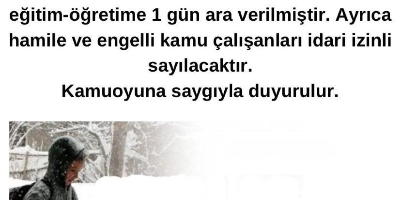 Karlıova’da eğitime kar engeli