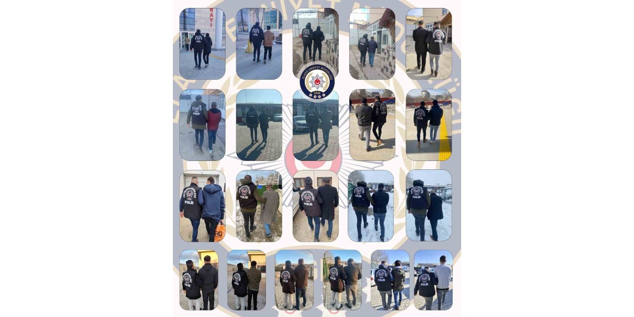 Elazığ’da kesinleşmiş hapis cezası bulunan 105 şüpheli tutuklandı