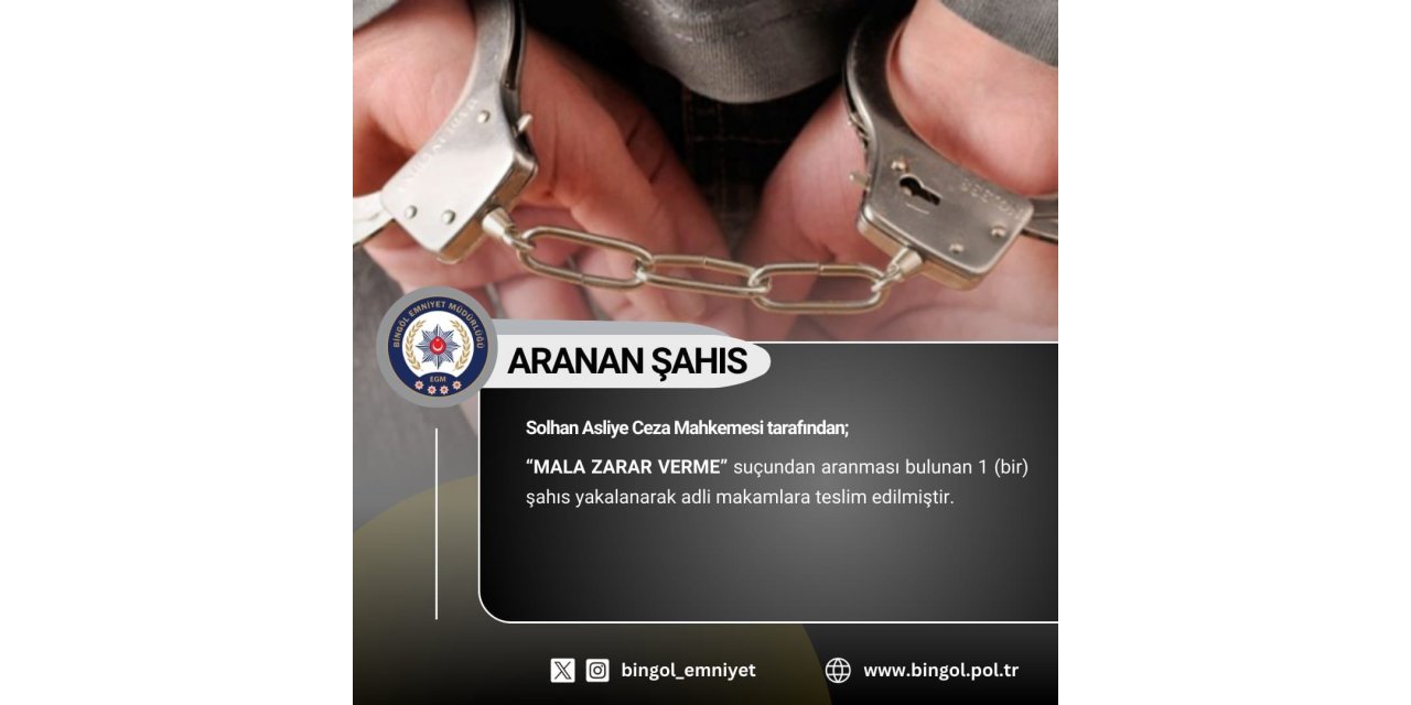 Bingöl’de aranan 4 şüpheli yakalandı