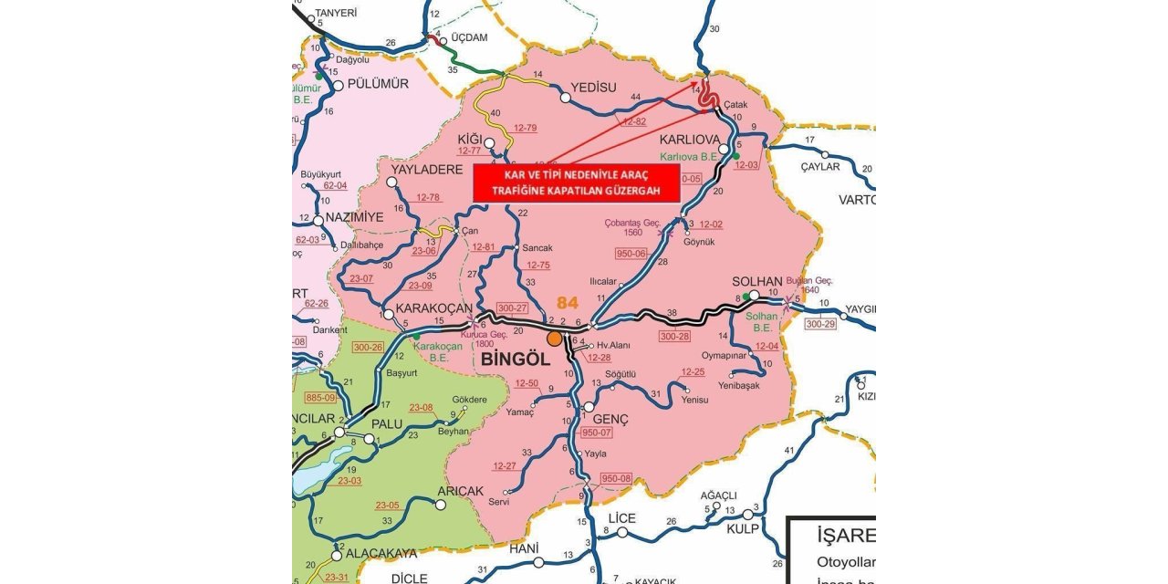 Çatak Yediusu arasında ulaşıma kar engeli