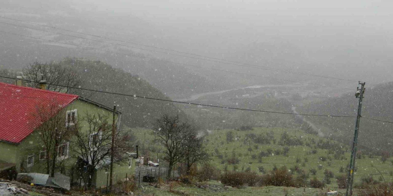 Posof’ta kar yağışı etkili oluyor