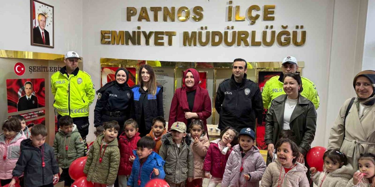 Anaokulu Öğrencileri İlçe Emniyet Müdürlüğünü ziyaret etti