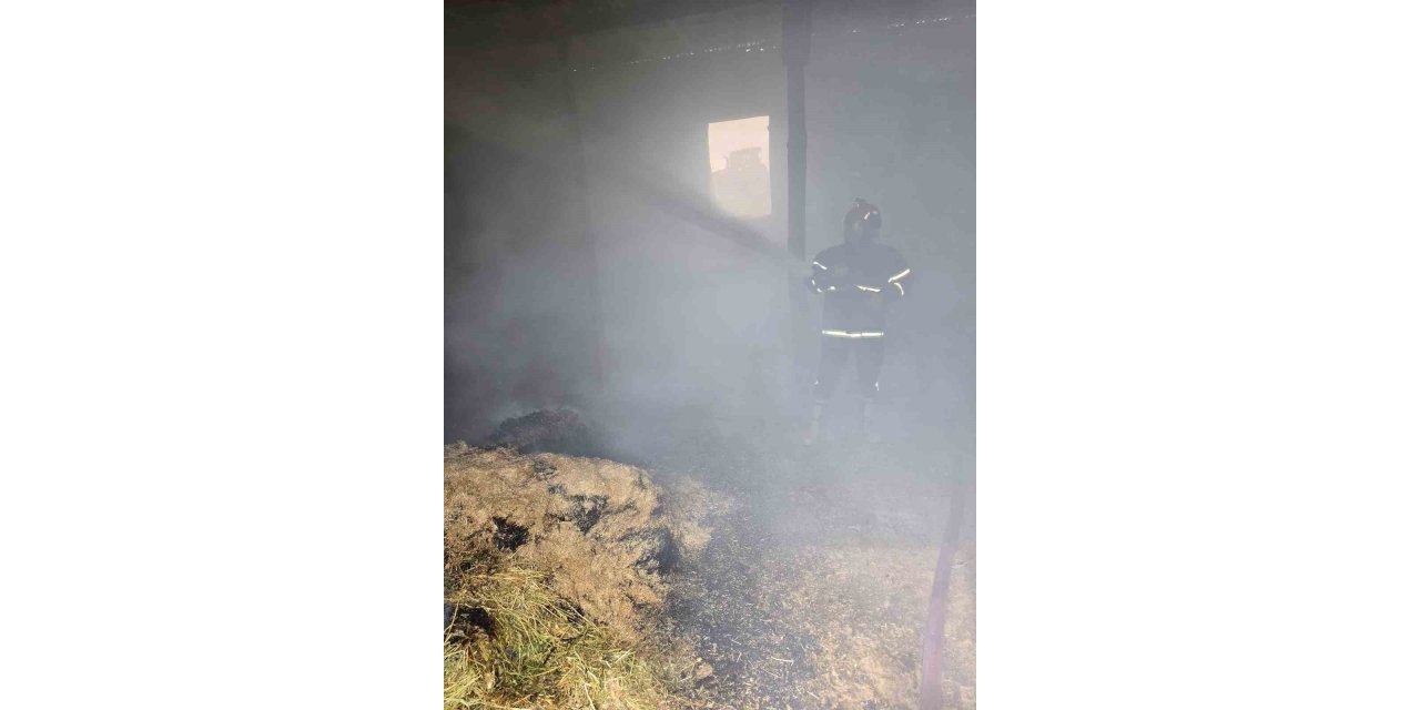 Elazığ’da samanlık yangını