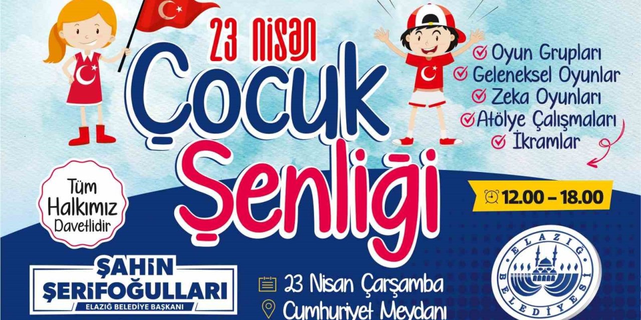 Elazığ Belediyesinden 23 Nisan çocuk şenliği